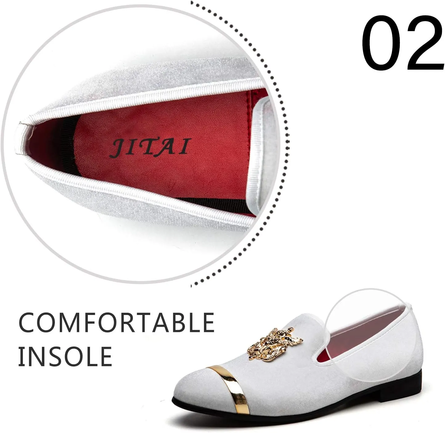 JITAI Men's Penny Slip-On Leather Lined Loafer Luxury Men Shoes