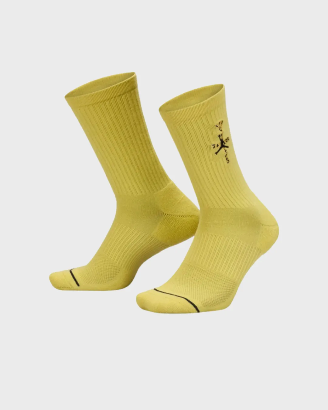 Jordan X Travis Scott Cushioned Crew Socks Celery
