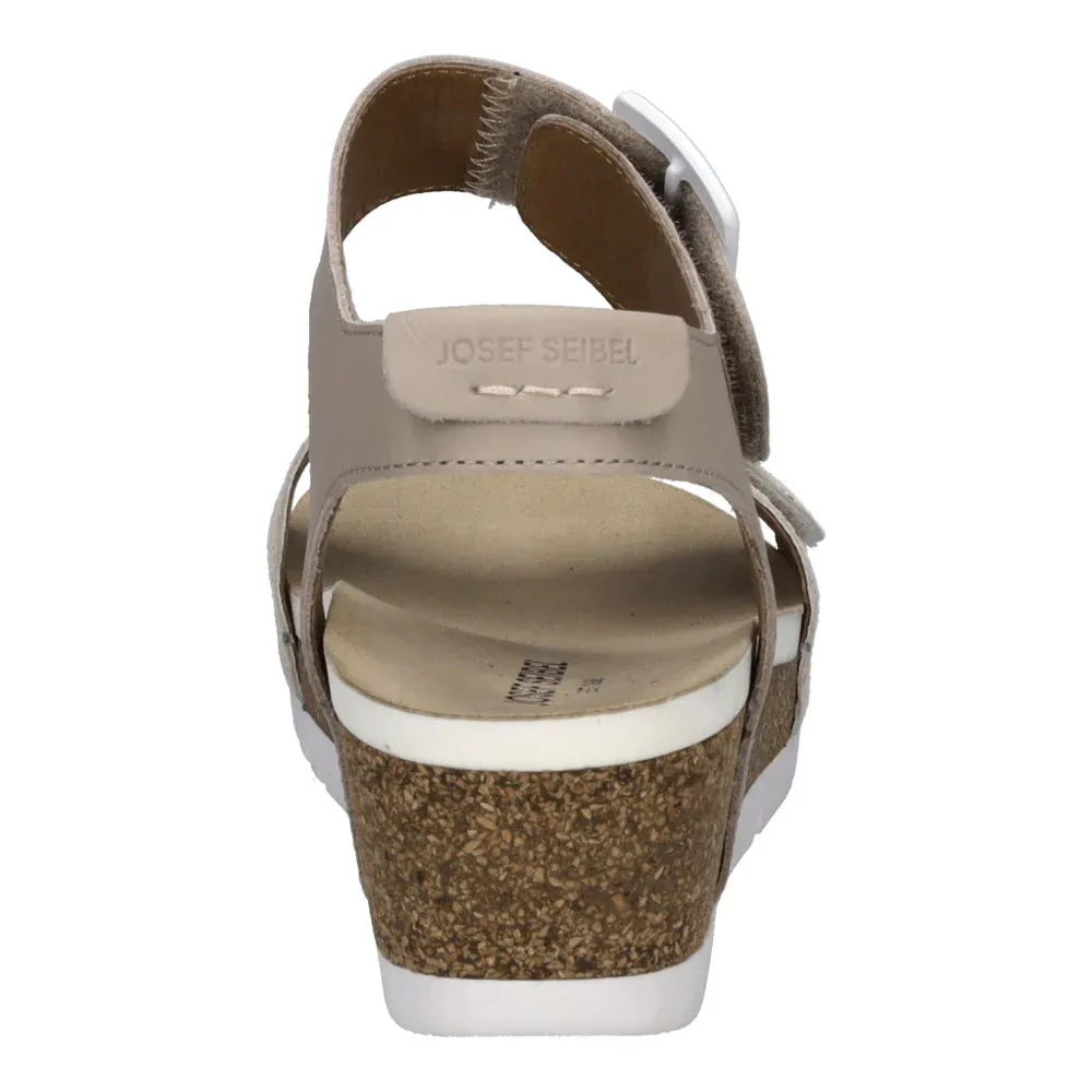 Josef Seibel Quinn 02 Adjustable Wedge Sandal Beige