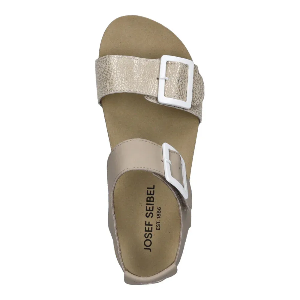 Josef Seibel Quinn 02 Adjustable Wedge Sandal Beige