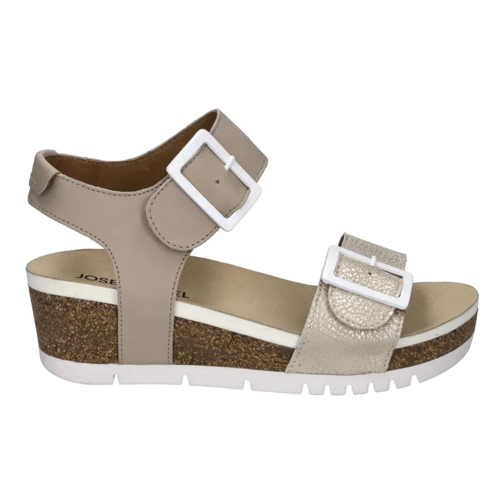 Josef Seibel Quinn 02 Adjustable Wedge Sandal Beige