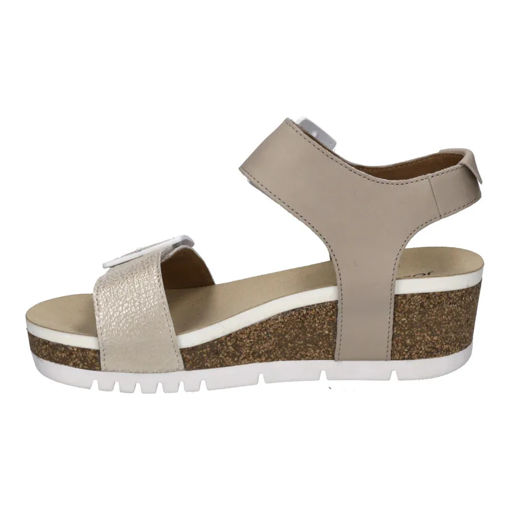 Josef Seibel Quinn 02 Adjustable Wedge Sandal Beige