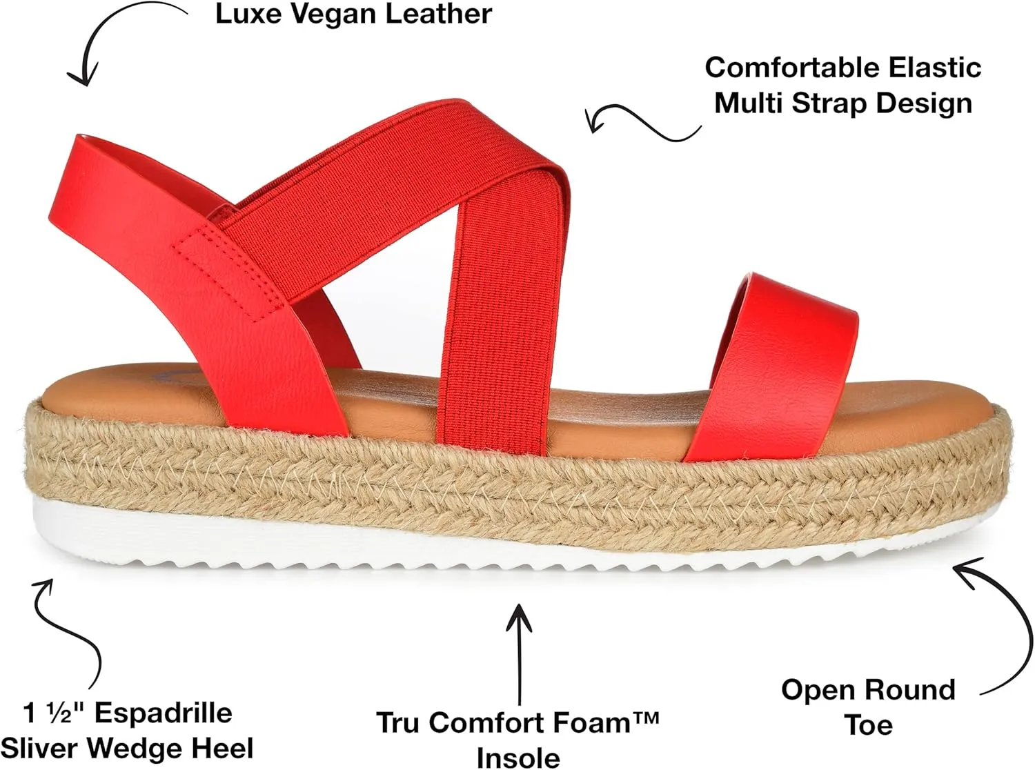 Journee Collection Women's Caroline Wedge Sandal