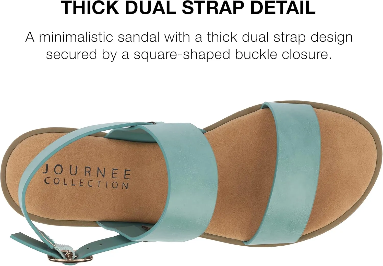 Journee Womens and Lavine Multi Strap Flat Sandals