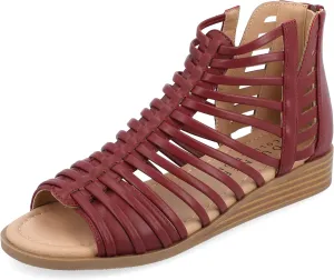 Journee Women's Comfort Foam Delilah Sliver Wedge Sandals