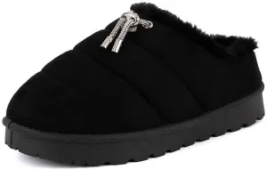Juicy Couture Women's Faux Fur Mule Slippers – Cozy, Lightweight Slip-On for Indoor and Outdoor Comfort