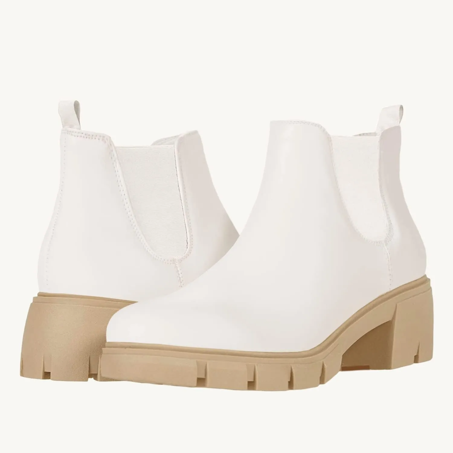 Juliet Holy Boys Girls Ankle Boots Platform Chunky Block Heel Slip On Lug Sole Chelsea Booties for Toddler Little Big Kid
