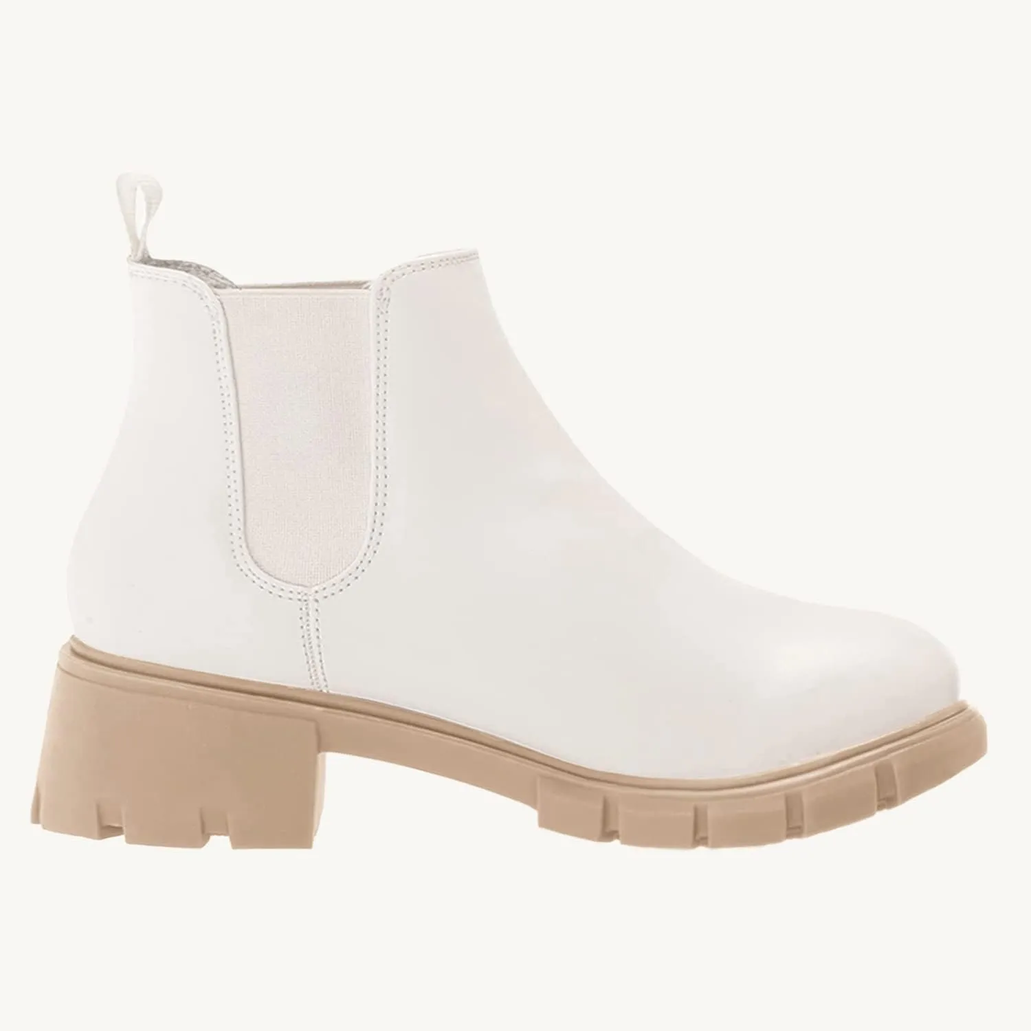 Juliet Holy Boys Girls Ankle Boots Platform Chunky Block Heel Slip On Lug Sole Chelsea Booties for Toddler Little Big Kid