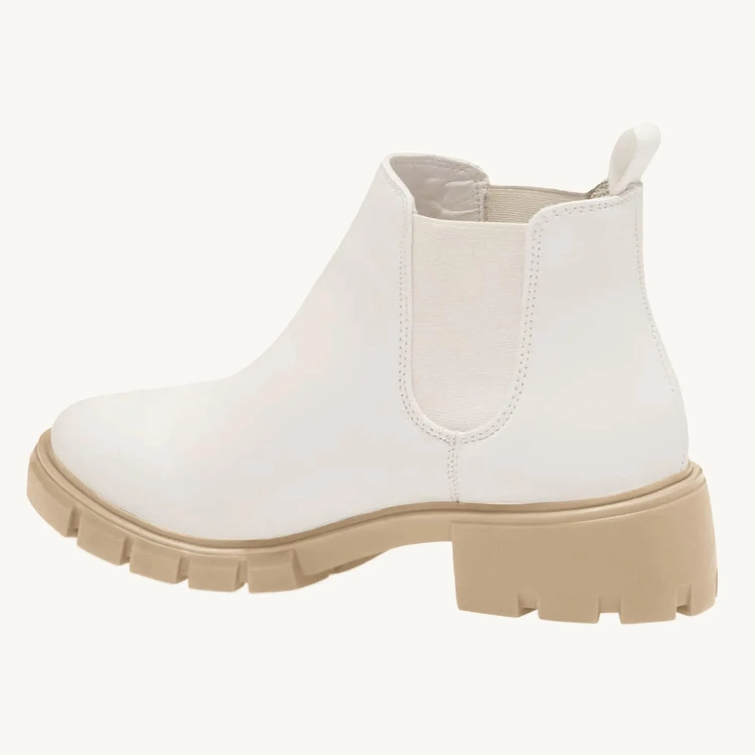 Juliet Holy Boys Girls Ankle Boots Platform Chunky Block Heel Slip On Lug Sole Chelsea Booties for Toddler Little Big Kid