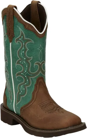Justin Women's GY2904 Raya 12" Western Boot, Distressed Brown - 10.5 B