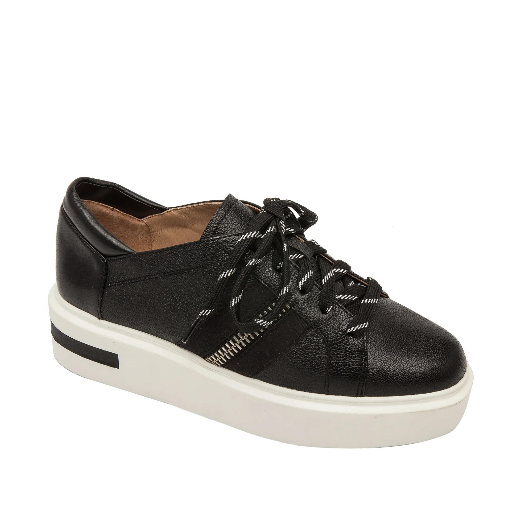 KAREN | Lace-up Leather Platform Sneakers