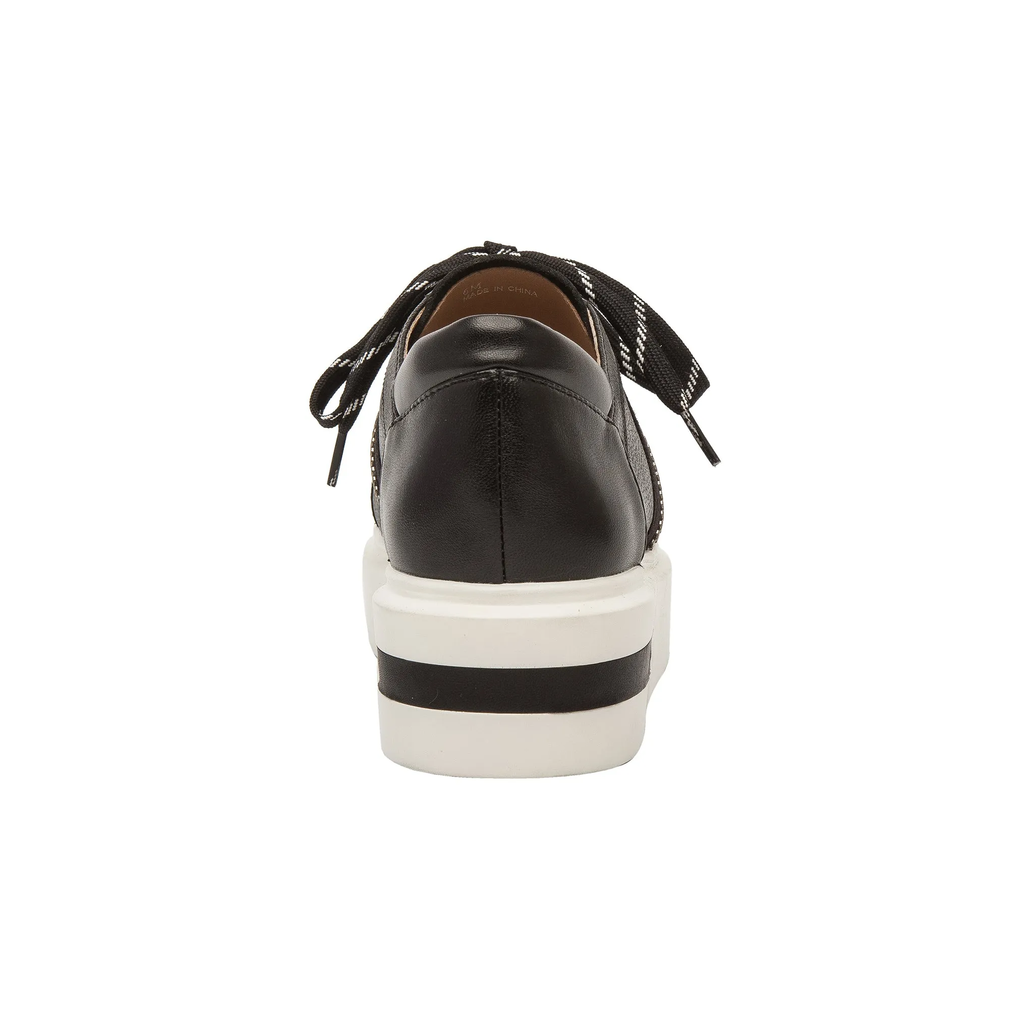 KAREN | Lace-up Leather Platform Sneakers