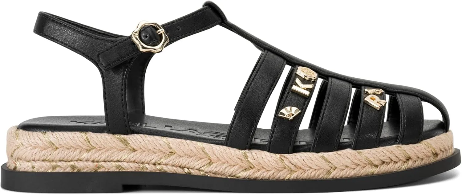 Karl Lagerfeld Paris Women's Everyday Cushioned Insole Vadyn-Flat Mule Slide Sandal
