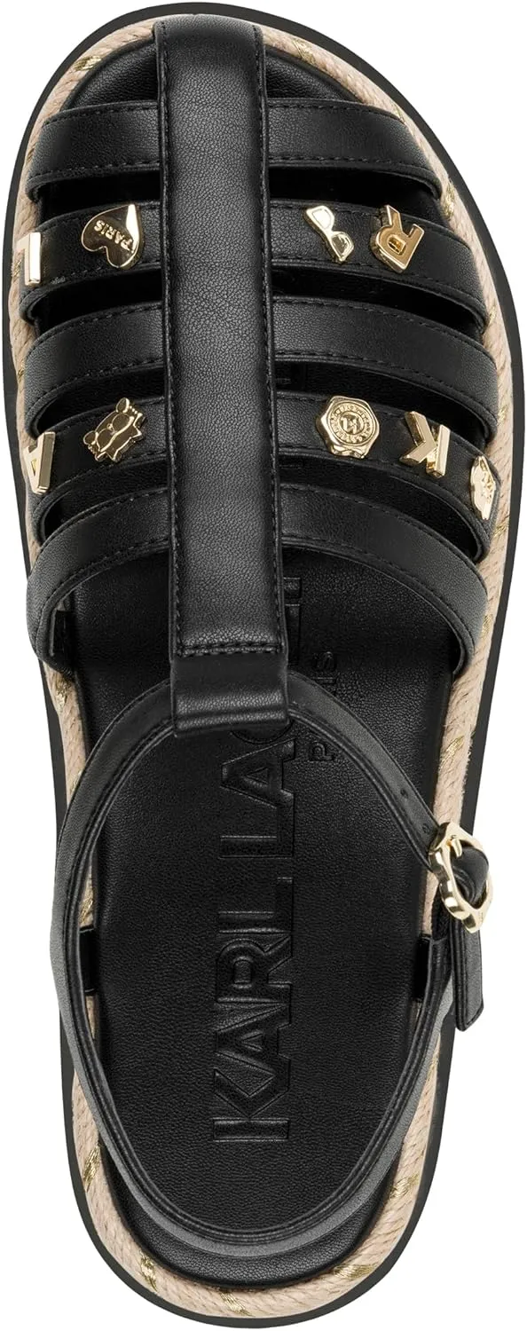 Karl Lagerfeld Paris Women's Everyday Cushioned Insole Vadyn-Flat Mule Slide Sandal