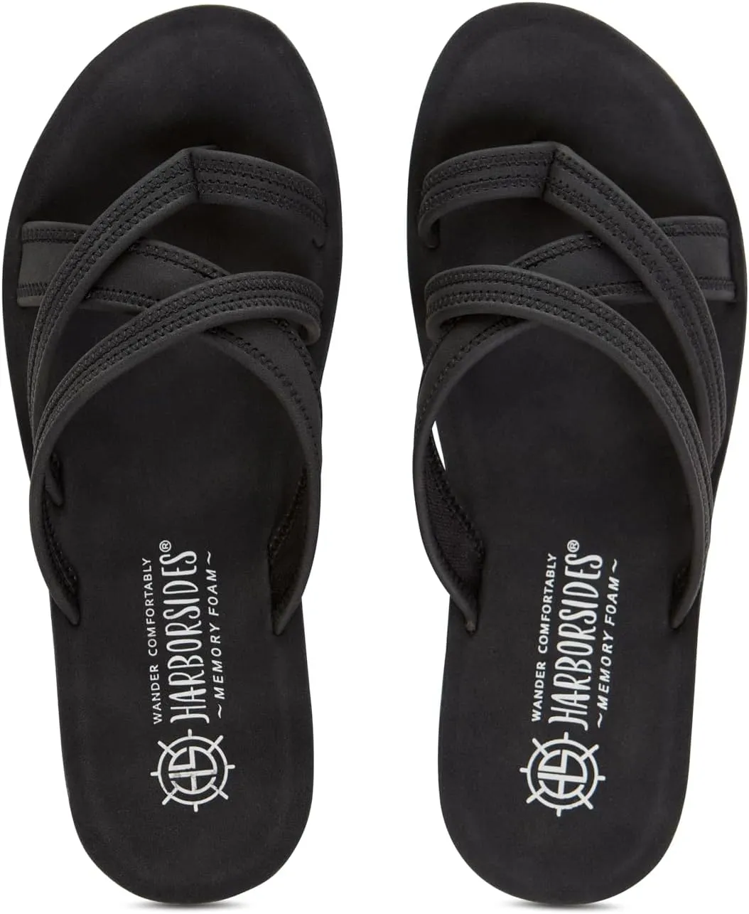 Keegan Women’s Wedge Sandal – Comfortable Open-Toe Wedges with Cushioned Insole, Available in Black & Navy, Medium Width Sizes 6-10