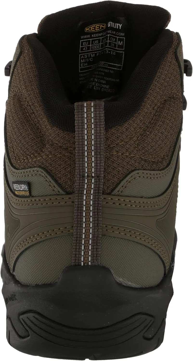KEEN Utility Men's Reno Mid Height Composite Toe Flexible Waterproof Athletic Work Boots