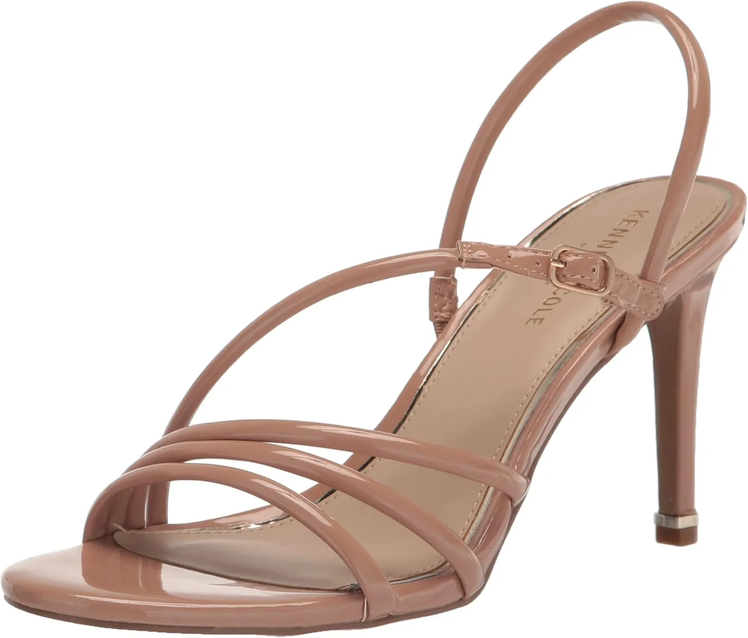 Kenneth Cole Women's Women's Baxley Wedge Sandal, Cognac PU, 10