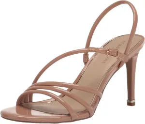 Kenneth Cole Women's Women's Baxley Wedge Sandal, Cognac PU, 10