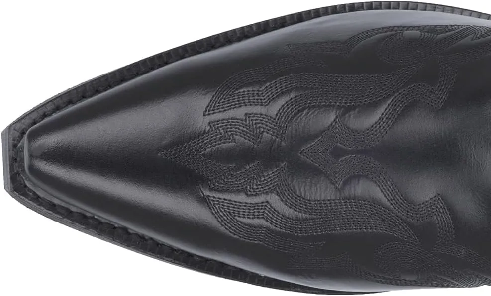 Laredo Mens Hawk Embroidered Snip Toe Casual Boots Mid Calf - Black