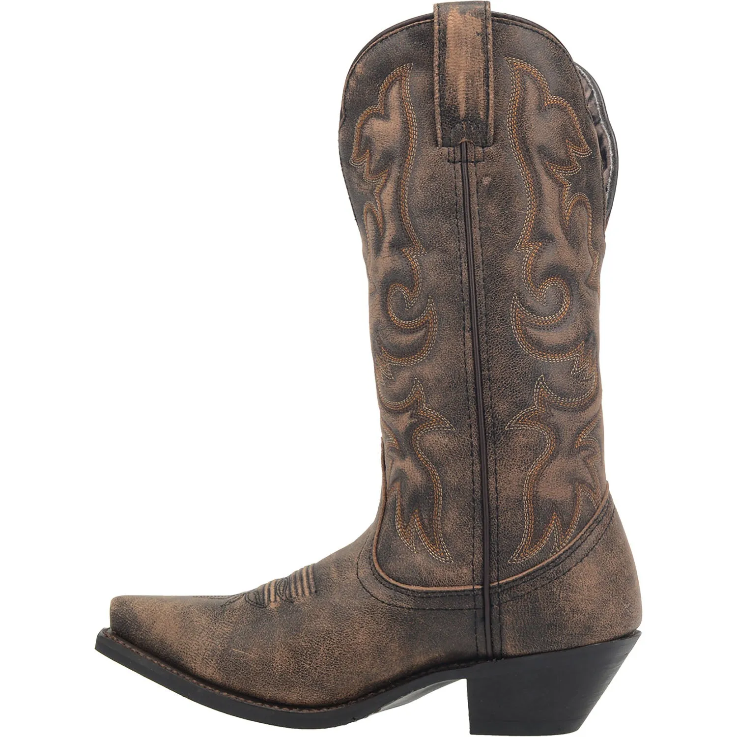 Laredo Women's Access Wide Calf Western Boot - Black/Tan