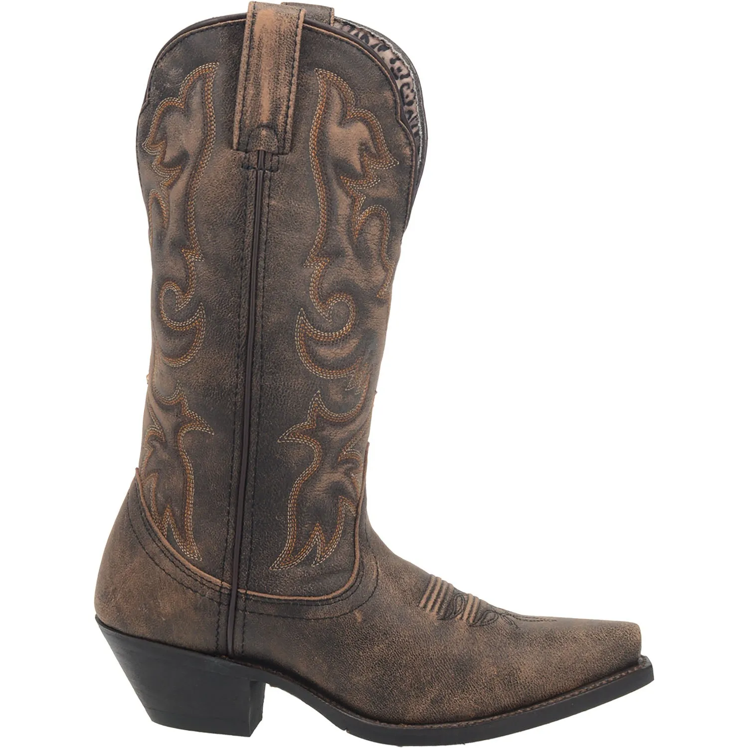 Laredo Women's Access Wide Calf Western Boot - Black/Tan