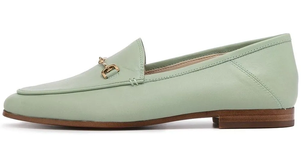 Leather Courteous staff Green Slip On Edelman Sam Classic Loafers Seaglass Final hours Almond Loraine Toe