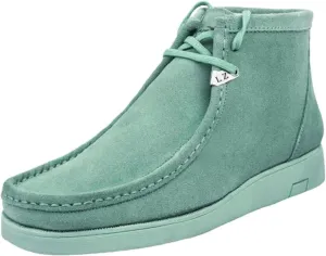 LIBERTYZENO Mens Moccasin Toe Watter Proof Suede Leather Adults Lace Up Casual Chukka Boot Shoes for Prom Graduation