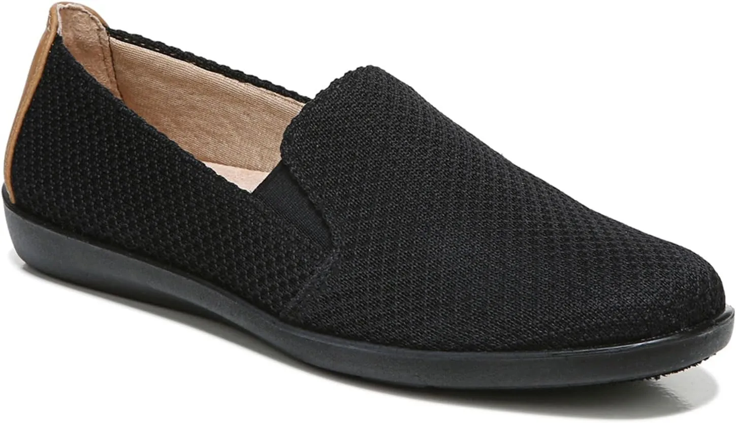 LifeStride Women's Next Level Slip-On Sneaker, Black/Black, 11 Wide