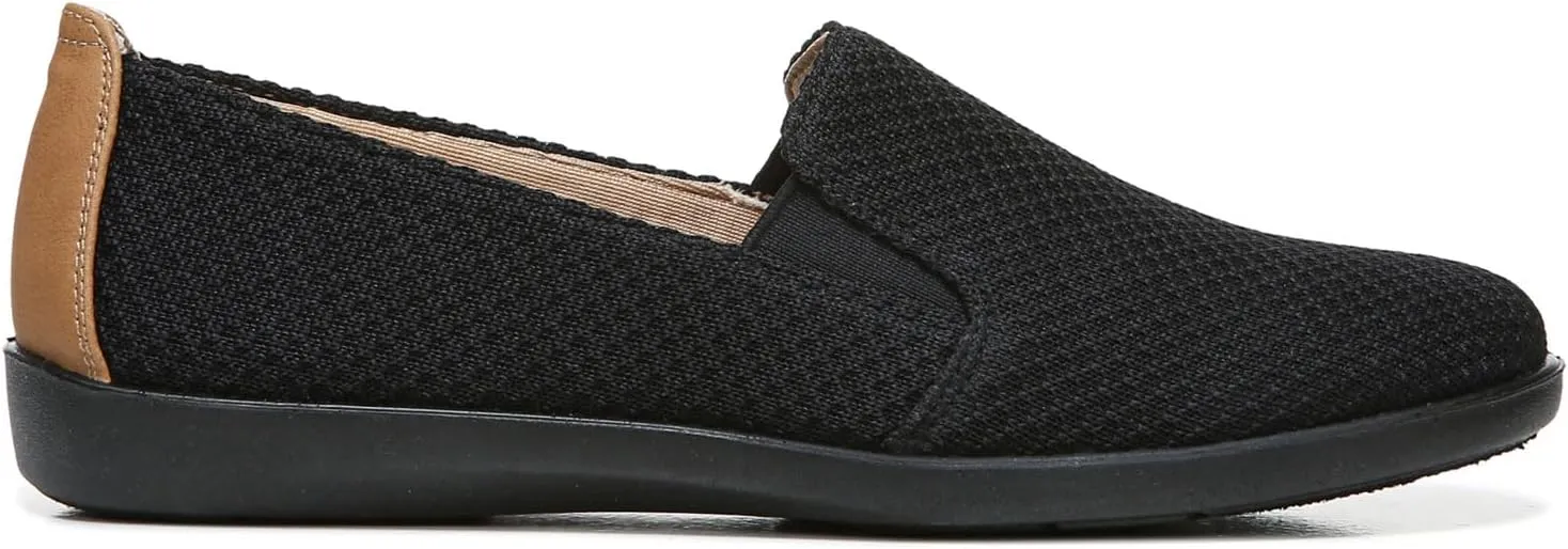 LifeStride Women's Next Level Slip-On Sneaker, Black/Black, 11 Wide