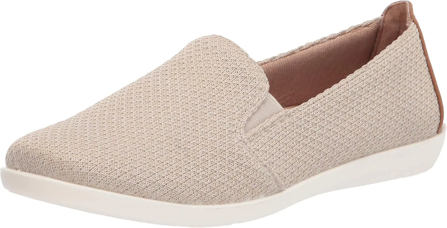 LifeStride Womens Next Level Slip-On Sneaker Cream 8.5 M