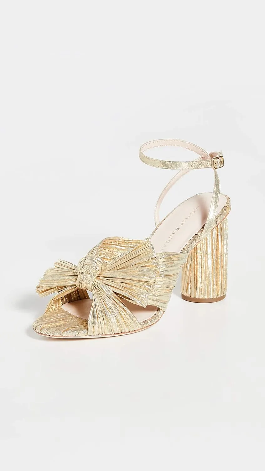 Loeffler Randall Women's Camellia Pleated Bow Heel with Ankle Strap