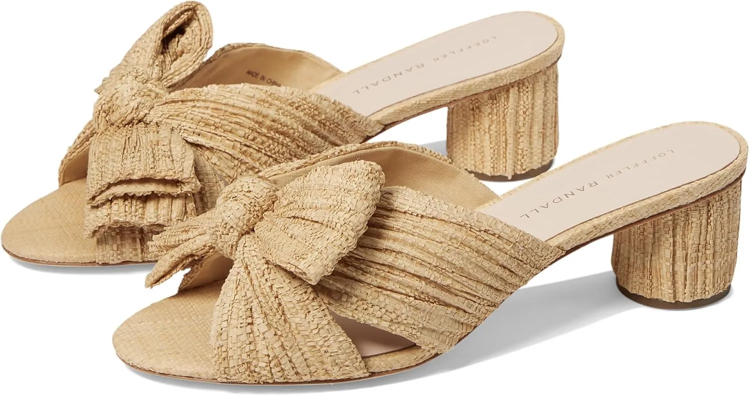 Loeffler Randall Women's Emilia Sandal, Natural, 5 Narrow