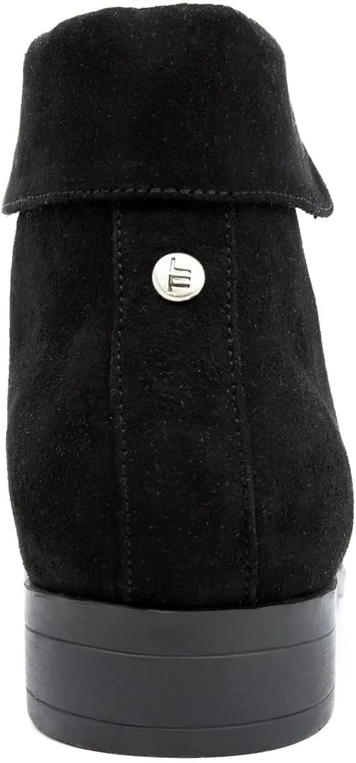 LONDON FOG Crissy Dress Ankle Boot Ladies Lace Up Bootie with Collar