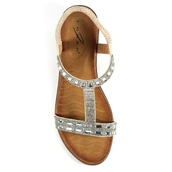 Lunar Macie Diamante Sandal in Silver