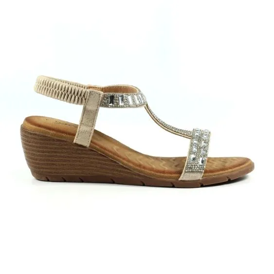Lunar Macie Diamante Sandal in Silver