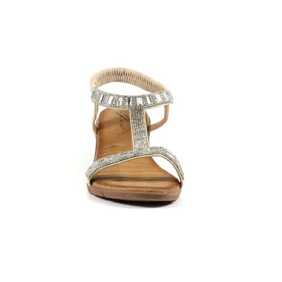 Lunar Macie Diamante Sandal in Silver