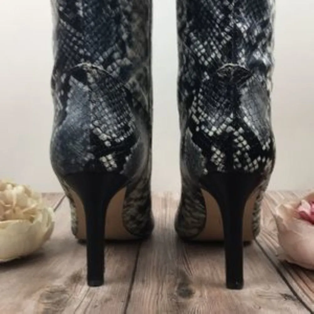 Marc Fisher Snakeskin Leather Boots 7.5M