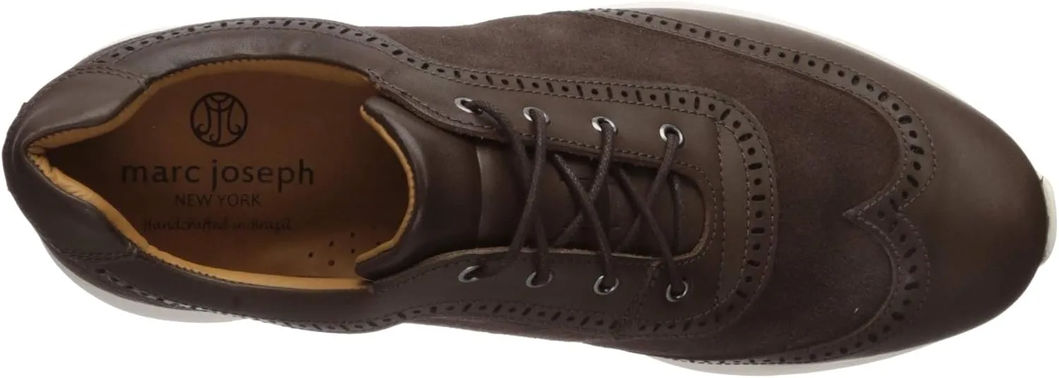 Marc Joseph New York Men's Leather Extra Lightweight Technology Fashion Wingtip Sneaker