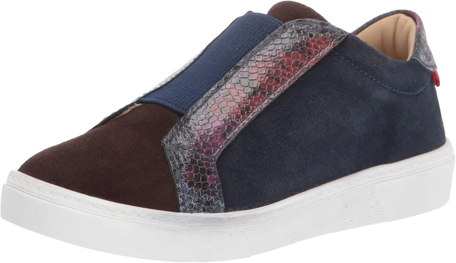 MARC JOSEPH NEW YORK Unisex-Child Kids Boys/Girls Leather Made in Brazil Slip on Elastic Detail Sneaker