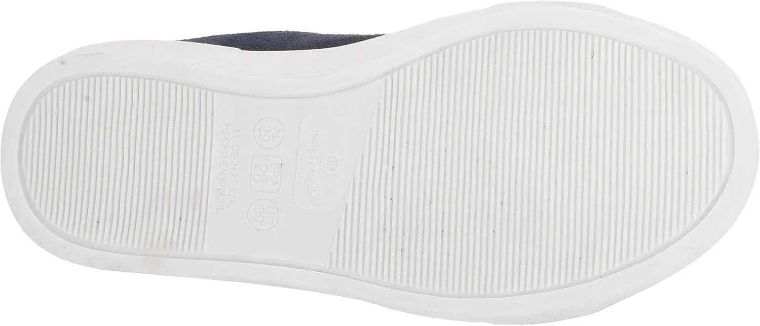 MARC JOSEPH NEW YORK Unisex-Child Kids Boys/Girls Leather Made in Brazil Slip on Elastic Detail Sneaker
