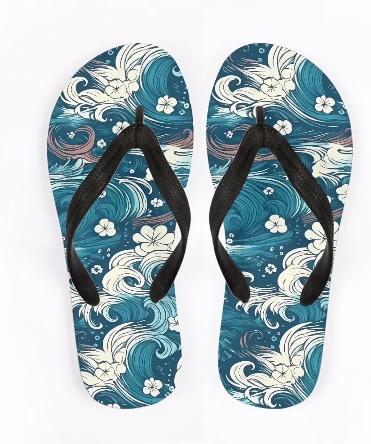 Men American Flag Flip Flop Sandal, Daisy Classic Thongs Sandals for Beach Men's Comfortable Flip Flops Sandals