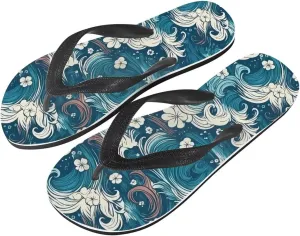 Men American Flag Flip Flop Sandal, Daisy Classic Thongs Sandals for Beach Men's Comfortable Flip Flops Sandals