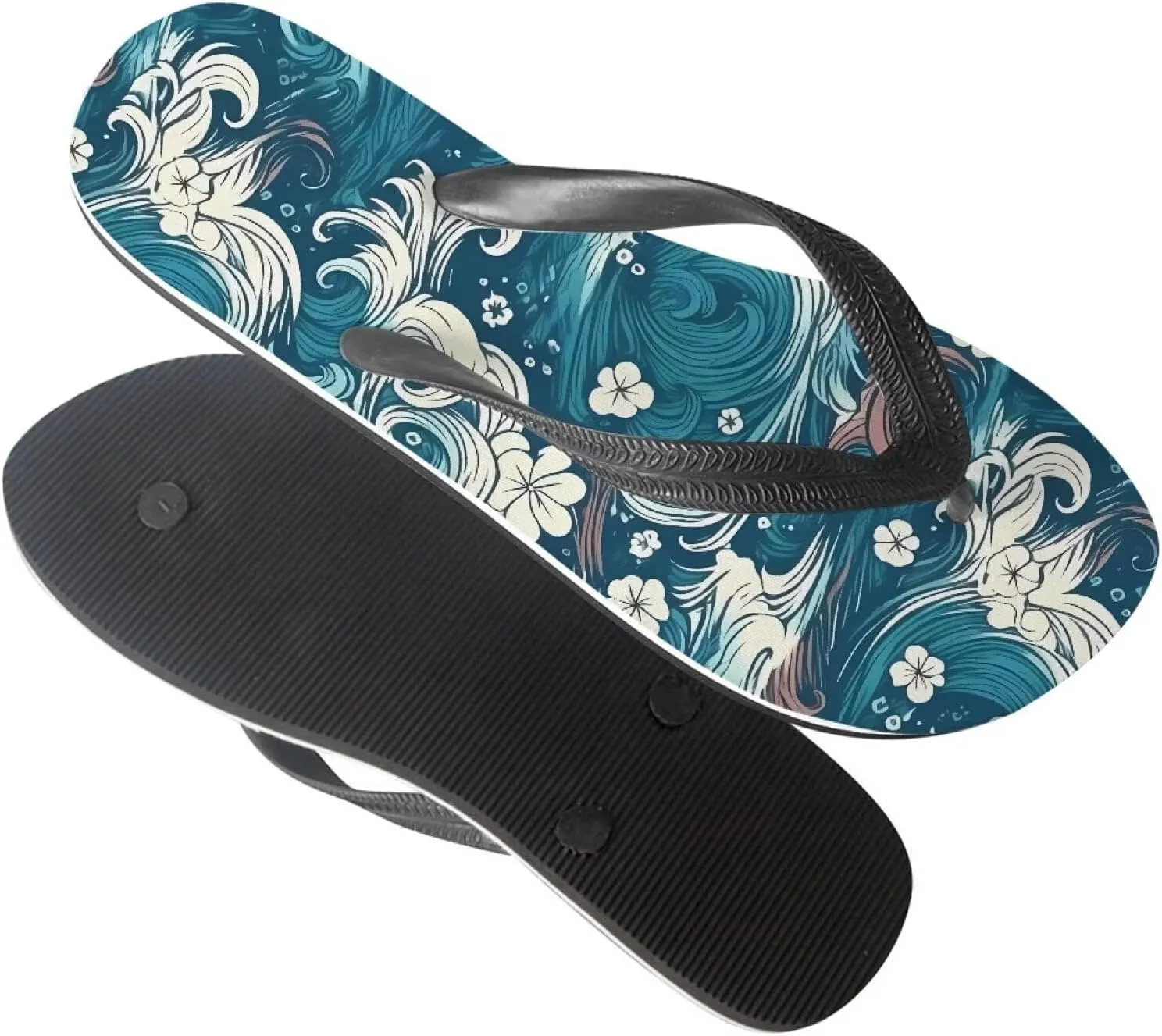 Men American Flag Flip Flop Sandal, Daisy Classic Thongs Sandals for Beach Men's Comfortable Flip Flops Sandals