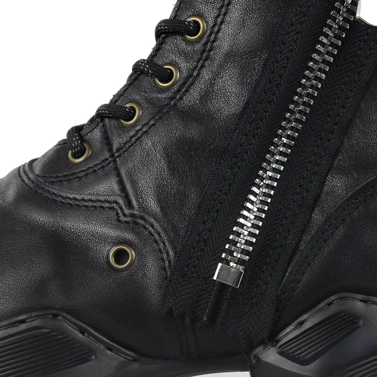 Mens Vintage Moto Boots Combat Hiking Retro Casual Shoes Cowhide Leather Ankle Chukka Boots CD-5008-S-8-Classic-US-R