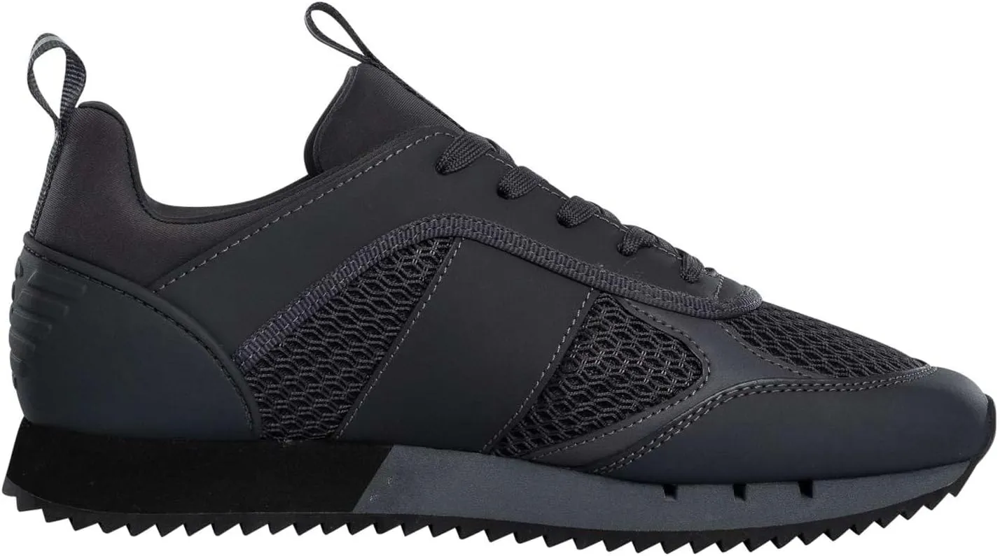 Men's Woven Trainers, Asphalt Grey/Silver