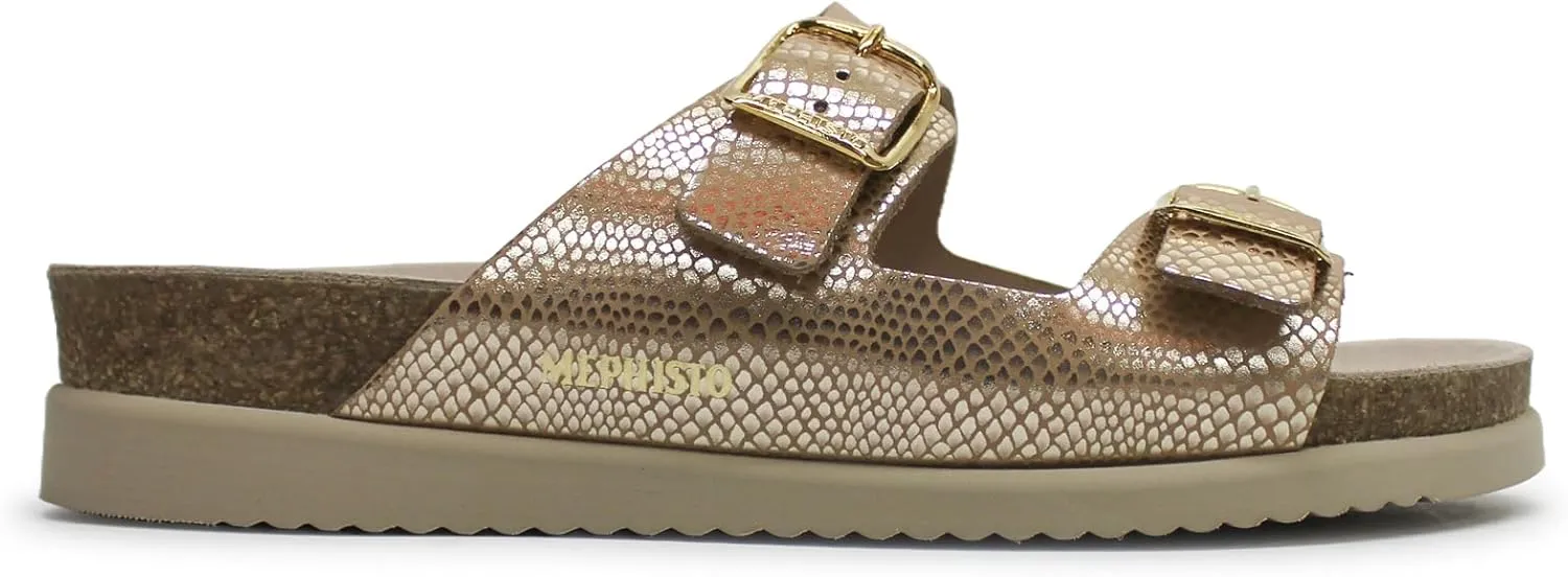 Mephisto Womens Harmony Metallic Leather Sandals