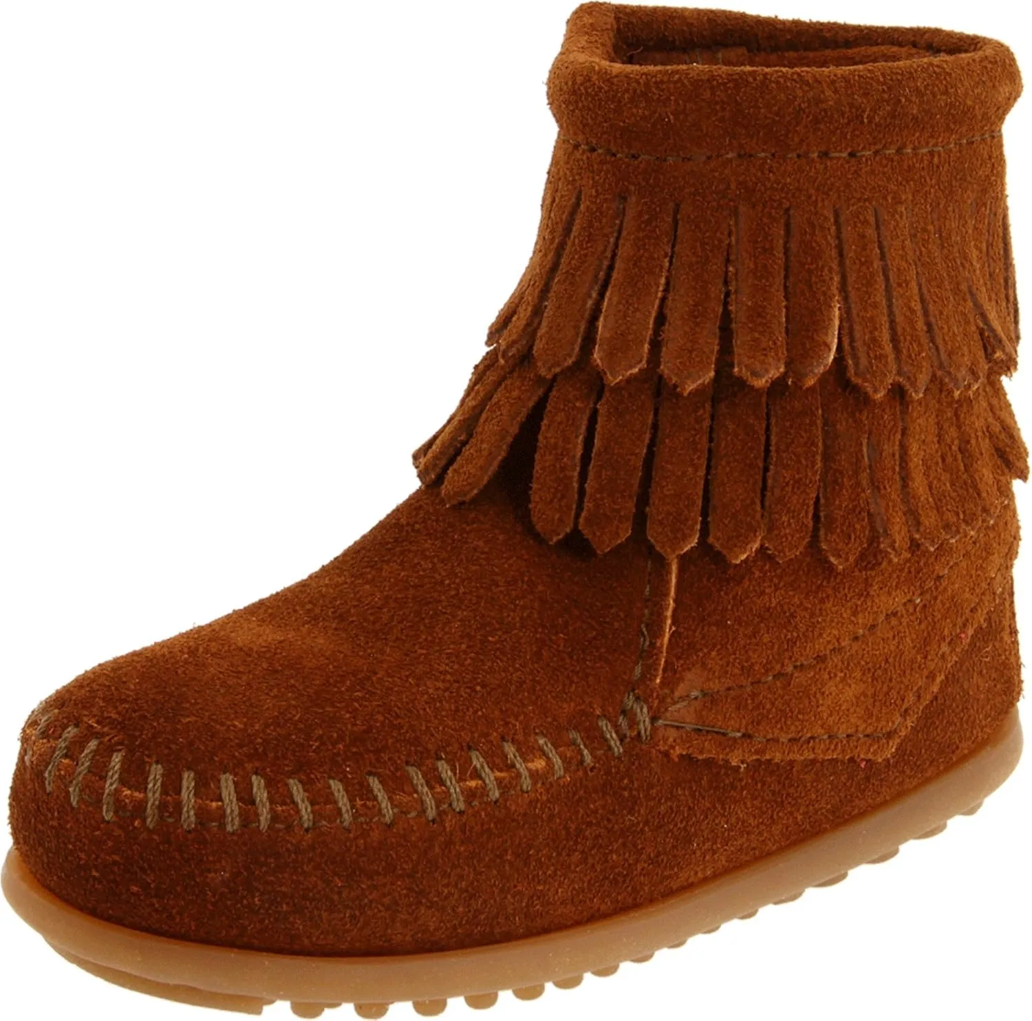 Minnetonka Children's Double Fringe Side Zip Boot