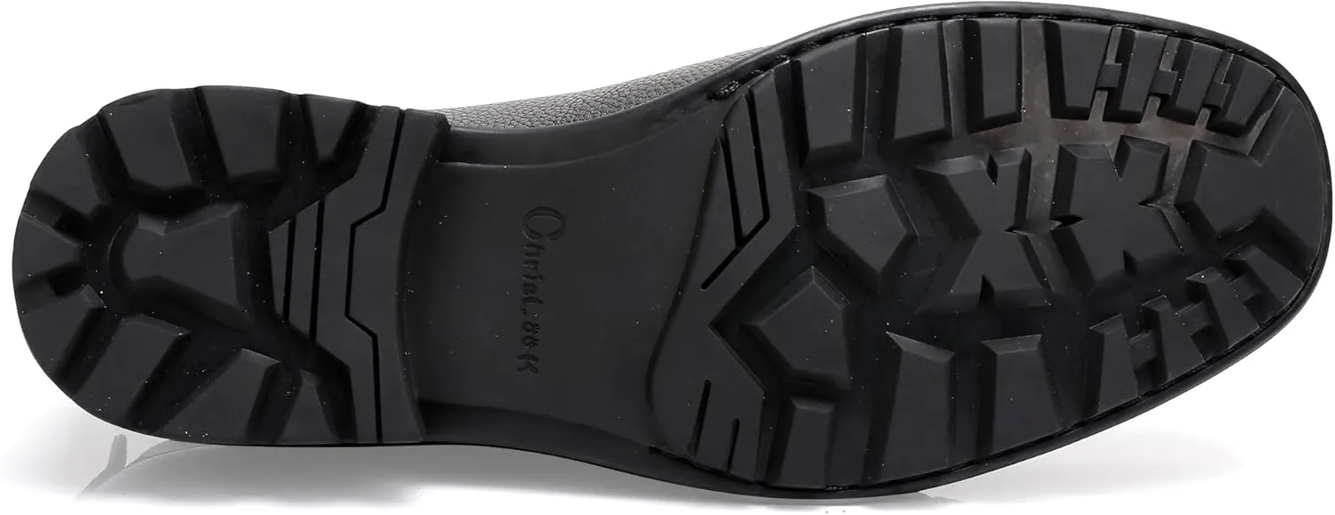Mokilife Men's Loafers Outlet, Leather Chunky Dress Shoes Formal Loafers Slip on Penny for Men