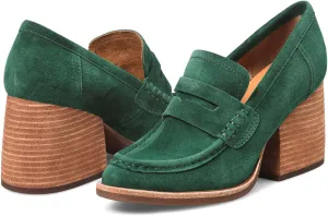 MOOMMO Women's Chunky Platform Loafers Pumps Round Closed Toe Slip On Penny Loafers Suede Block High Heels Oxford Shoes Formal Classic Thick Heel Dress Loafer Office Ladies Vintage Comfort 4-11 M US