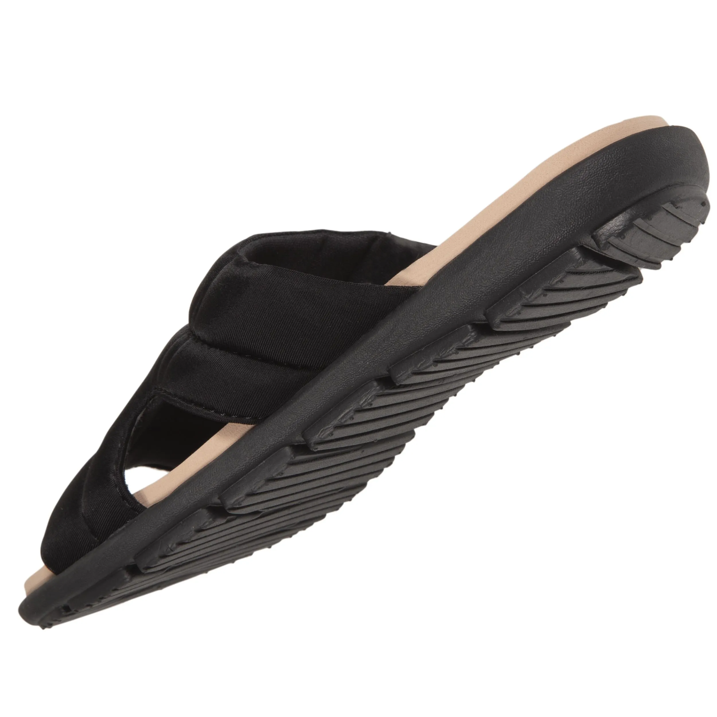 Mules claquettes Femme bandeau noir